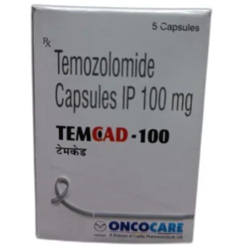Temcad-100 Temozolomide Capsules IP 100mg, OncoCare, 5 Capsule